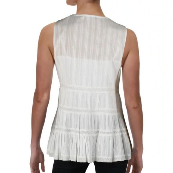 NWT LOVE SAM Cotton Button Down Top Small - Picture 2 of 5